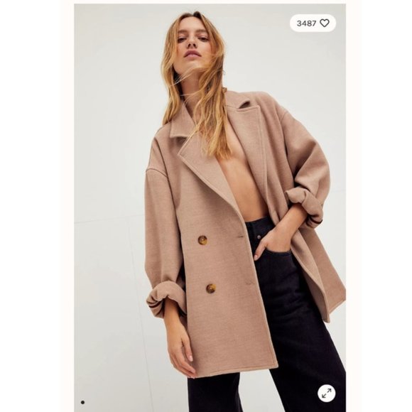 Free People Hannah Slouchy Double Breasted Blazer - Picture 7 of 16